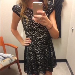 Black lace cocktail dress